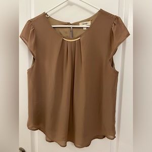 meraki • size L • camel color short sleeve blouse